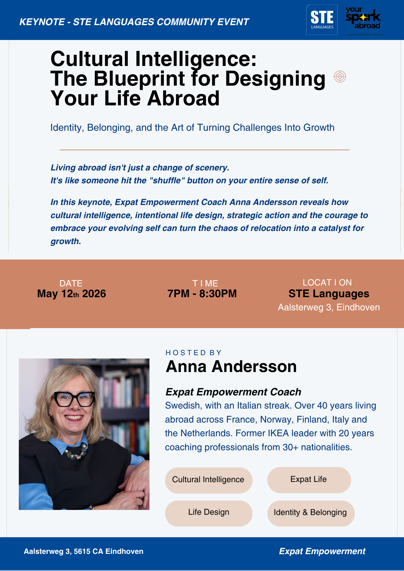 ANNA ANDERSSON key note flyer logo's boven